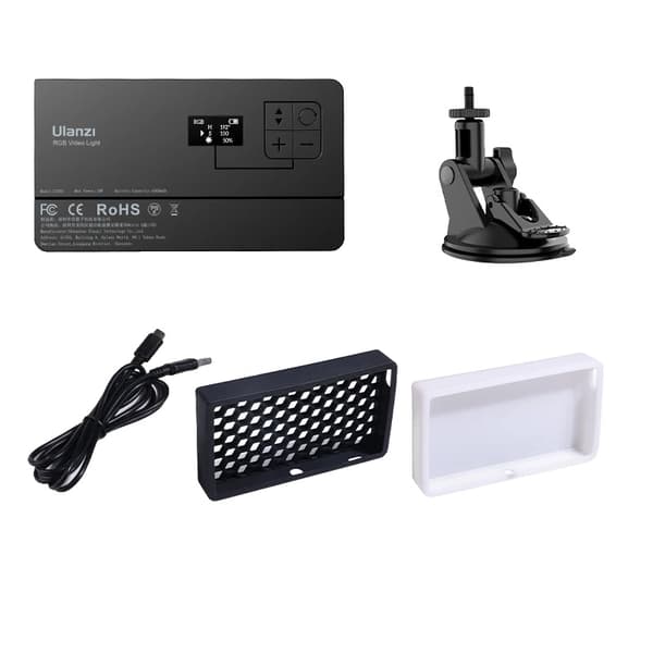 Ulanzi RGB Video Light, 2500k-8500k Farvetemperatur, 0-100% Justering af Lysstyrke,Dragt 4