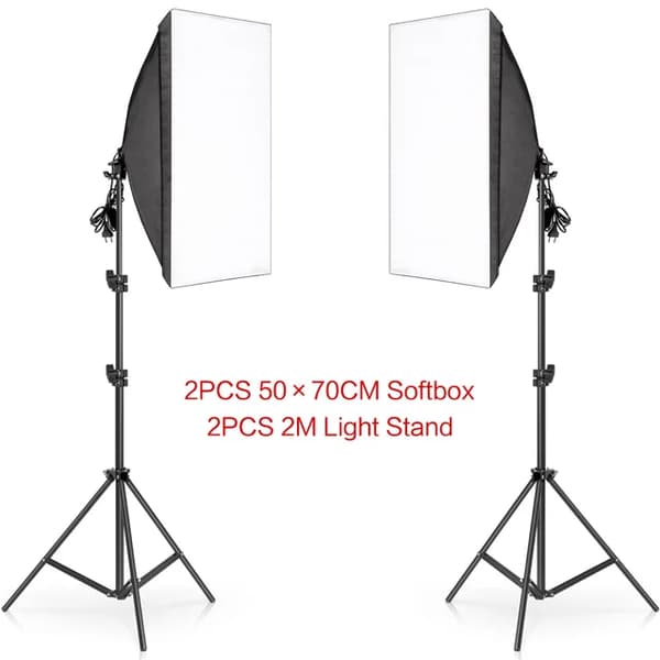 Fotografi Softbox Belysningskits, Professionelt Kontinuerligt Lys System, Fotostudie, Ingen pærer Ingen pose