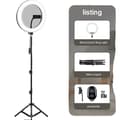 Miniatyrbillede 1 af 2: LED Selfie Ring Light, Dæmpbar Lampe, Telefonstativ Tripod, 12 tommer ring BK200cm