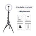 Miniatyrbillede 2 af 2: Ringlys, Dæmpbar LED, Telefonholder, 2M sort