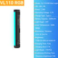 Miniatyrbillede 2 af 2: VL110 RGB Stick Light, farvetemperatur på 2500K-9000K, høj lysstyrke på 1150LUX.,Kun VL110