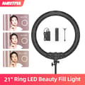 Miniatyrbillede 2 af 2: LED Ring Light, Bi-farvet temperatur, Fjernbetjening, 21 tommer Kit 1