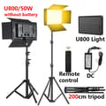 Miniatyrbild 2 av 2: 50W LED Fotostudio Ljus, Bi-färg 3200K-5600K, 200cm Stativ,U800 200cm Ställ