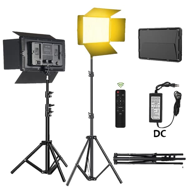 50W LED Fotostudio Ljus, Bi-färg 3200K-5600K, 200cm Stativ,U800 200cm Ställ