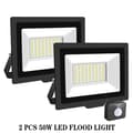 Miniatyrbillede 2 af 2: Induktionsdrevet Flomlys, Justerbar PIR-sensor, Udendørs brug, 2x50W, Varm Hvid (2700-3500K)