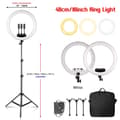 Pikkukuva 2 / 2: Ring Light, halkaisija 18 tuumaa, säädettävä jalusta, 150cm jalusta malli D