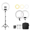 Miniatyrbillede 1 af 2: Ringlys, 18 tommer i diameter, justerbart stativ, 100cm Tripod Model D