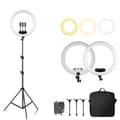 Miniatyrbillede 1 af 2: Ringlys, 18 tommer i diameter, justerbart stativ, 200cm Tripod Model D