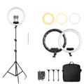 Miniatyrbillede 1 af 2: Ringlys, 18 tommer i diameter, justerbart stativ, 200cm Tripod Model C