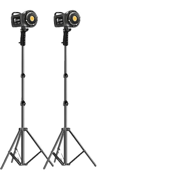 Fotografering LED Video Lys, 100W Effektudgang, Dagslysbalanceret Sol Lampe, 2 stk med stativ
