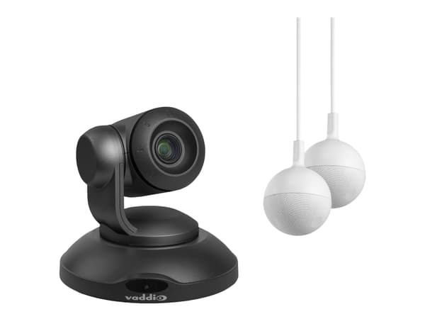 Vaddio ConferenceSHOT AV Bundle CeilingMIC 2 - Uten høyttaler - konferansekamera - PTZ - farge - 2,1 MP - 1920 x 1080 - lyd - GbE - USB 3.0 - H.264 -