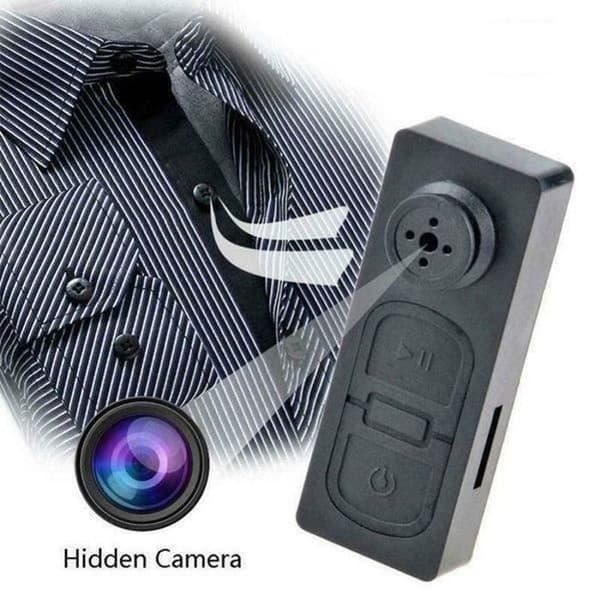 Knapp med 480P HD spionkamera med mikrofon * Internt batteri: litiumjon * Batteritid: upp till 3 timmar * Anslutning: