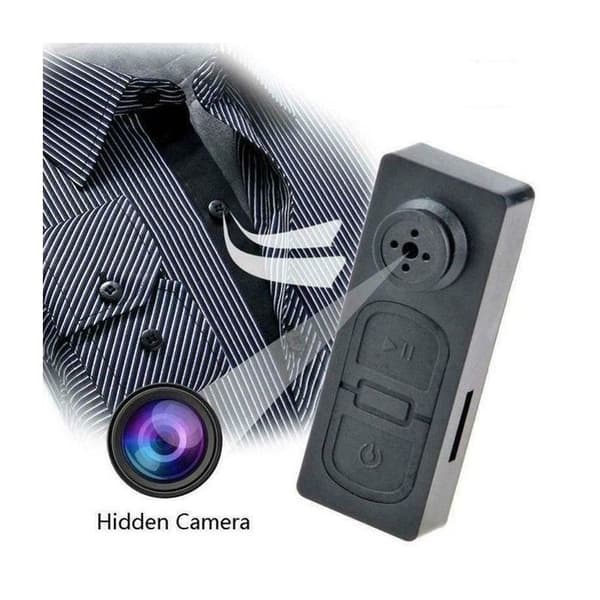 Knapp med 480P HD spionkamera med mikrofon * Internt batteri: litiumjon * Batteritid: upp till 3 timmar * Anslutning: