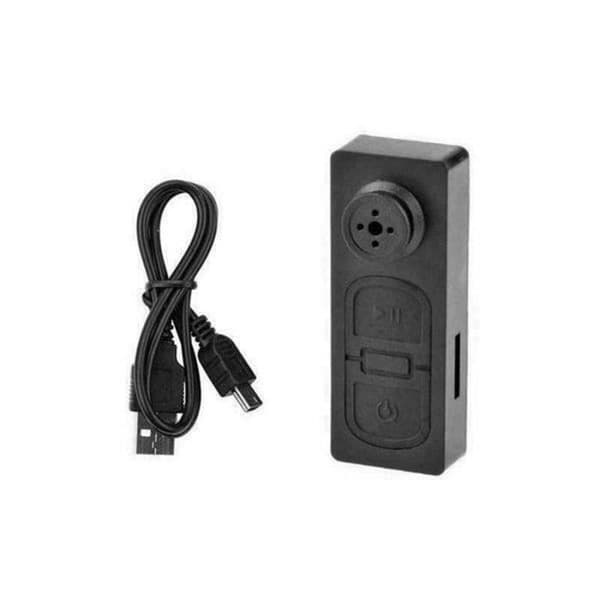 Knapp med 480P HD spionkamera med mikrofon * Internt batteri: litiumjon * Batteritid: upp till 3 timmar * Anslutning: