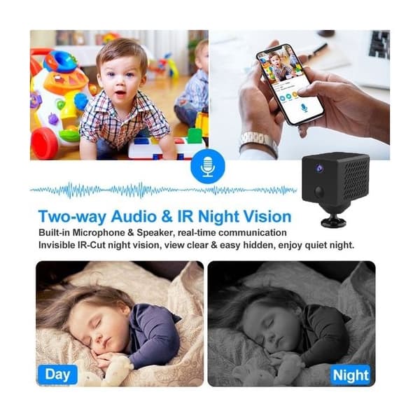 4G HD 1080P mini övervakningskamera 2 års standbytid