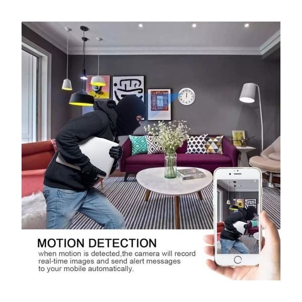 Väggklocka spionkamera HD 1080P Wifi P2P rörelsedetektor