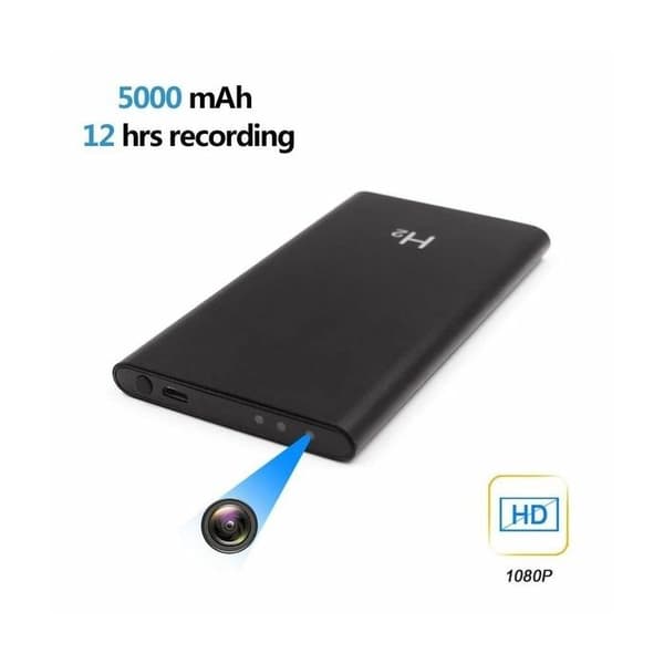 Power Bank med Full HD 1080P infraröd spionkamera Laddare * Internt batteri: litiumjon * Batterilivslängd: Flera dagar *