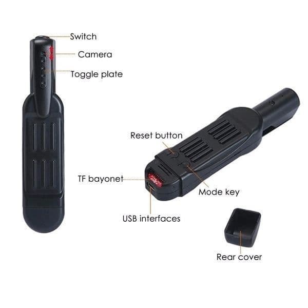 Spypen 1080P - Svart - Litiumjonbatteri - USB 2.0