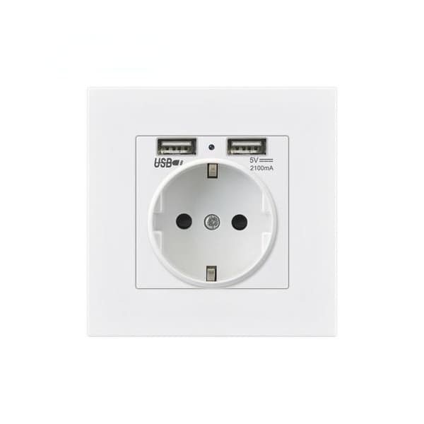 1080P Wifi spionkamerauttag och 2 USB-portar 5V 2A