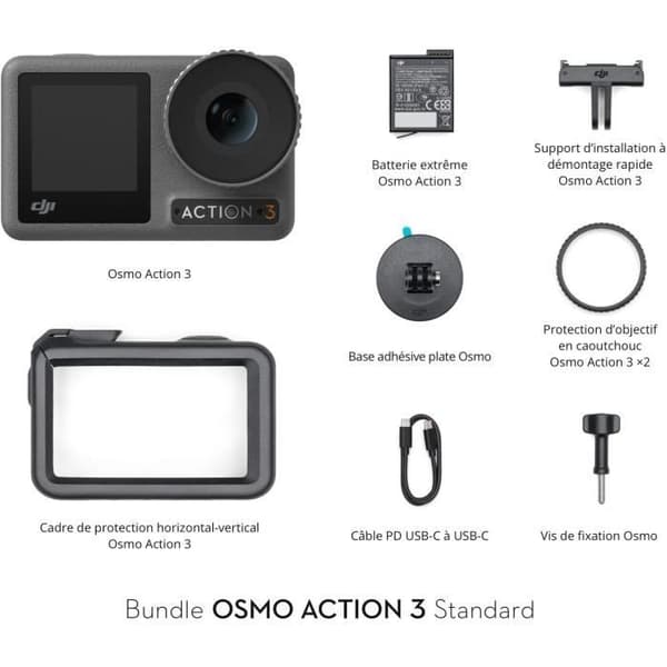 4K Actionkamera - DJI Osmo Action 3 Standard Combo - Svart