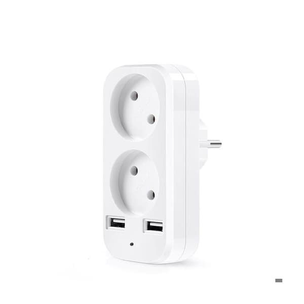 Dold spionkamera grenuttag Wifi HD-video och ljud och 2 USB-portar - Vit