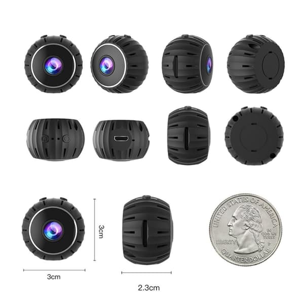 X10 Mini Spy Kamera Trådløs Wifi IP Hjemmesikkerhedskamera HD 1080P