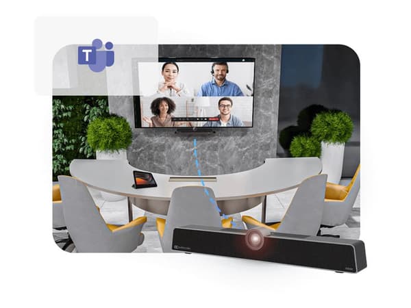AudioCodes Room Experience (RX) Suite RXV81 - Samarbeidsstang - med AudioCodes RX-PAD Meeting Room Controller