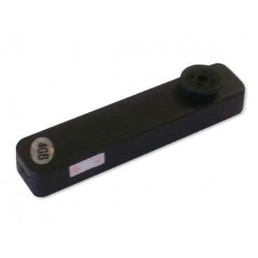 4GB spionknapp - Osynlig knappkamera - Svart
