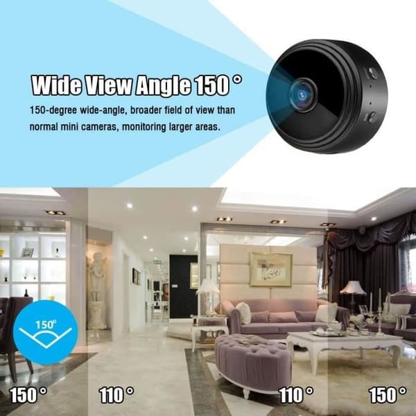 Mini spionkamera, HD 1080P bärbar mini wifi-kamera Trådlös hemsäkerhetsövervakning, spionkamera minus 3097