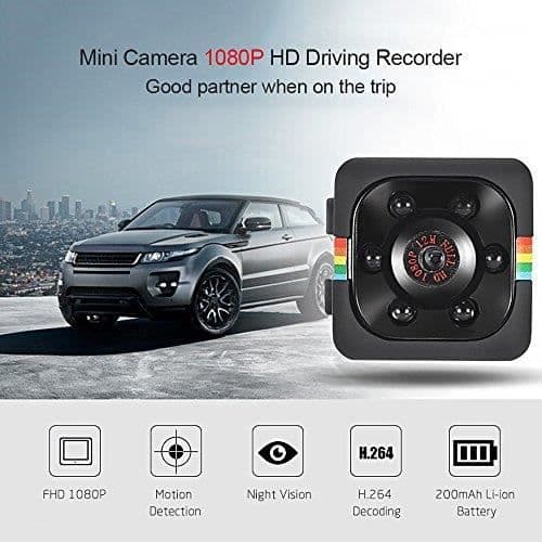 Mini spionkamera - Hemtrevlig marknadsföring - SQ11 - Full HD 1080P - Night Vision - Rörelsedetektering