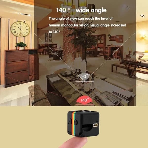 Minikamera SQ11 HD 1080P sportvideokamera Mini DV-videoinspelare Spionkameror med mörkerseende och rörelsedetektering [322]