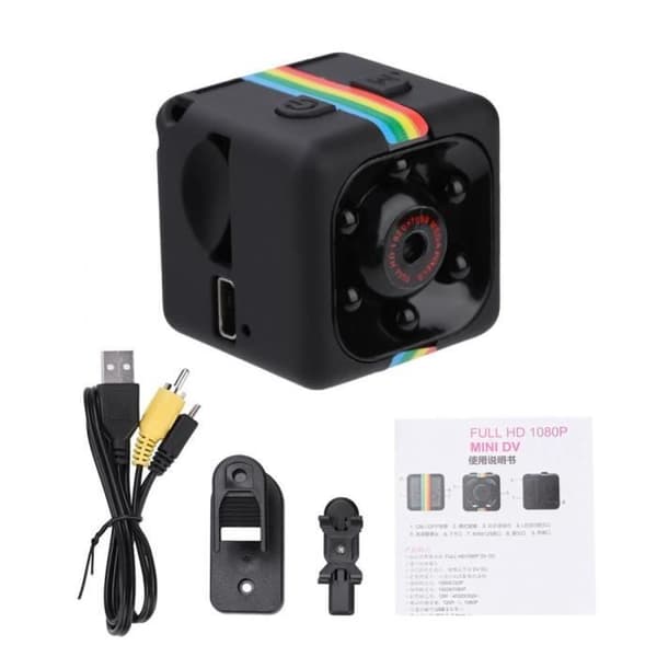 SQ11 Minikamera HD-videokamera Night Vision 1080p IR Sport DV-spionkamera (svart)