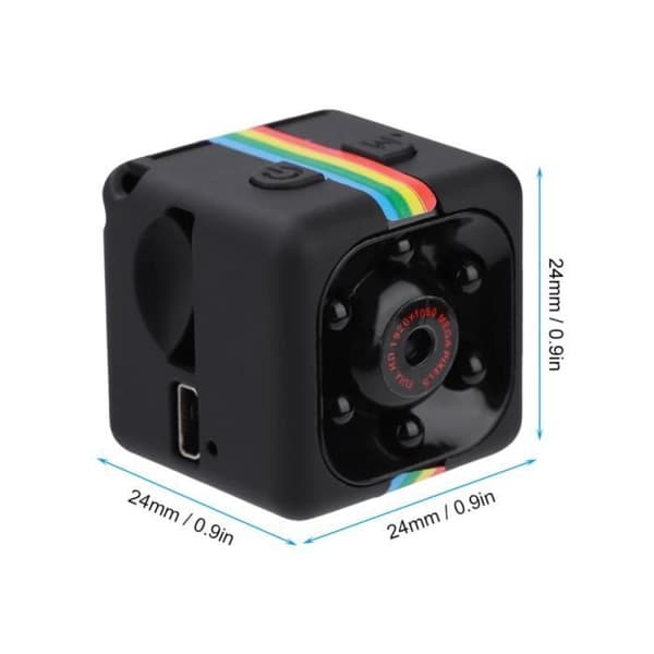 SQ11 Minikamera HD-videokamera Night Vision 1080p IR Sport DV-spionkamera (svart)