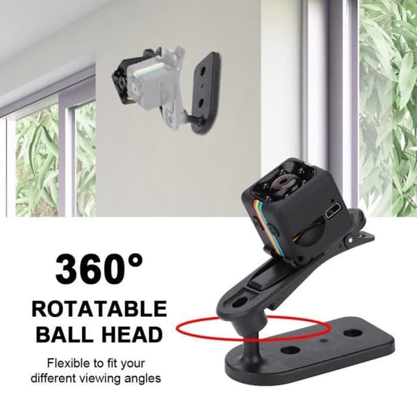 SQ11 Minikamera HD-videokamera Night Vision 1080p IR Sport DV-spionkamera (svart)