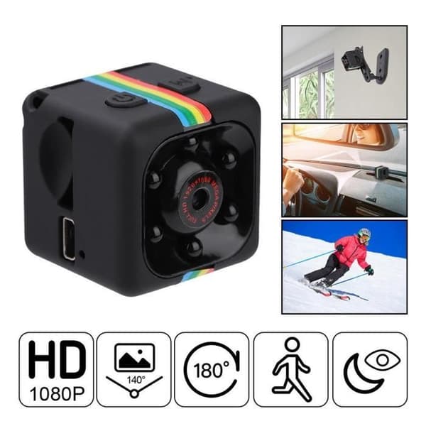 SQ11 Minikamera HD-videokamera Night Vision 1080p IR Sport DV-spionkamera (svart)