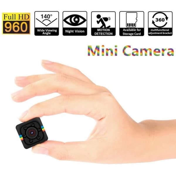 Mini Hidden Spy Camera Full HD 960P - Svart - Night Vision - Rörelsedetektering