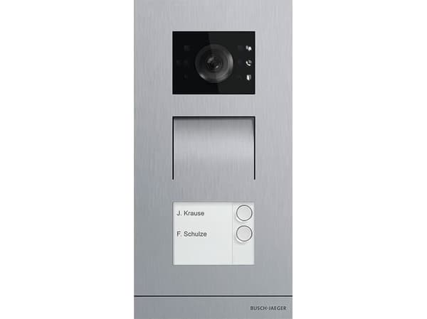 Busch-Jaeger A21381P2-S-03, Sølv, Rustfritt stål, Knapper, Vertikal, Utendørs, 135 mm