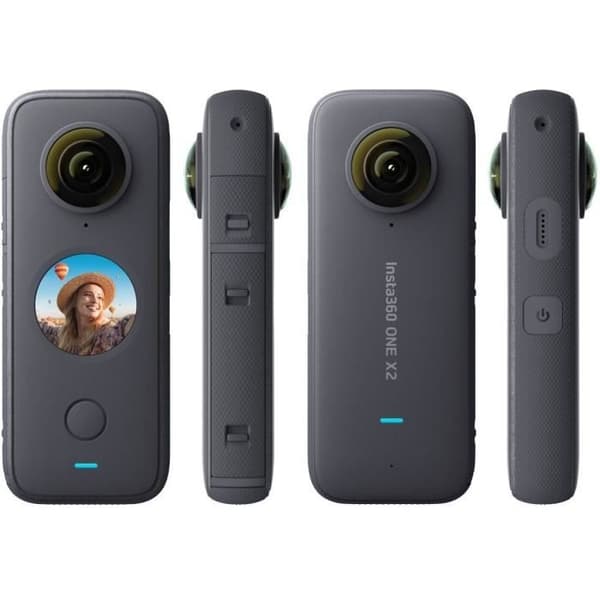 INSTA360 ONE X2 360° kamera - Svart - 5,7K - Vattentät - FlowState stabilisering - Tillbehör ingår
