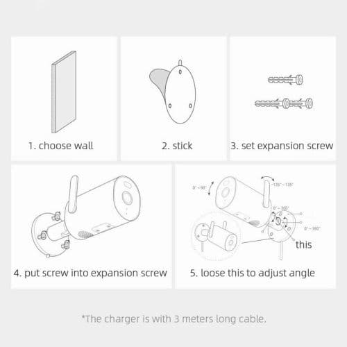 Xiaomi AW300 Cube IP security camera Outdoor 2304 x 1296 pixels Ceiling/wall Vit