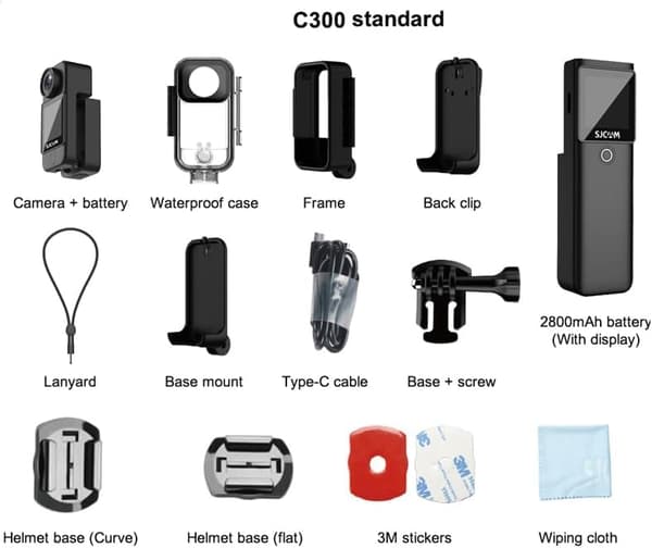 SJCAM C300 4K WiFi sports camera IP68 black