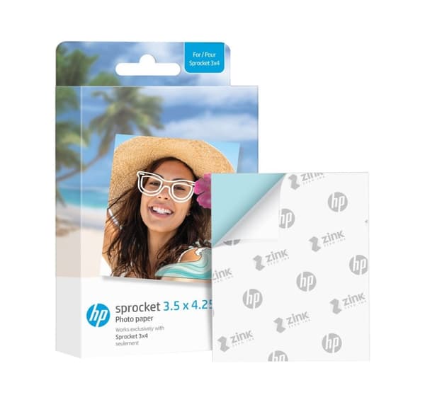 HP fotopapir Sprocket Zink 8,9x10,8cm 20 ark
