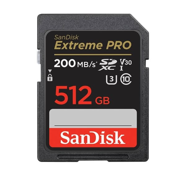Sandisk minneskort SDXC 512GB Extreme Pro