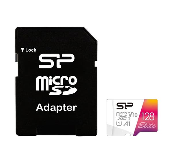 Silicon Power minnekort microSDXC 128GB Elite + adapter