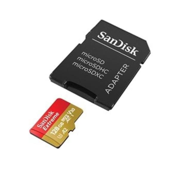 Sandisk minnekort microSDXC 128GB Extreme + adapter