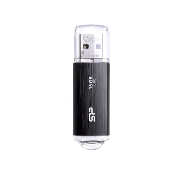 Silicon Power minnepinne 16GB Blaze B02 USB 3.2, sort Sort