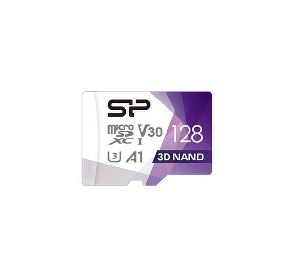 Silicon Power minnekort microSDXC 128GB Superior Pro V30 + adapter