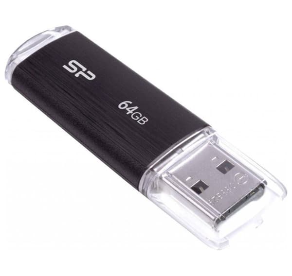 Silicon Power flash-stasjon 64GB Ultima U02, svart Sort