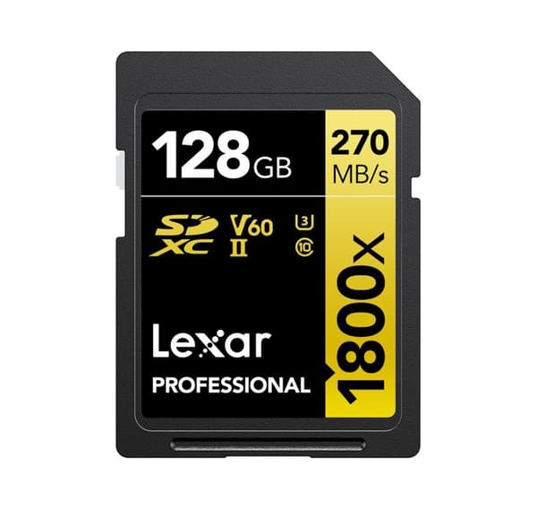 Lexar minnekort SDXC 128GB Professional 1800x UHS-II U3 V60