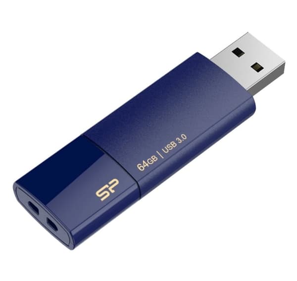 Silicon Power flash-stasjon 64GB Blaze B05 USB 3.0, mørkeblå Sort