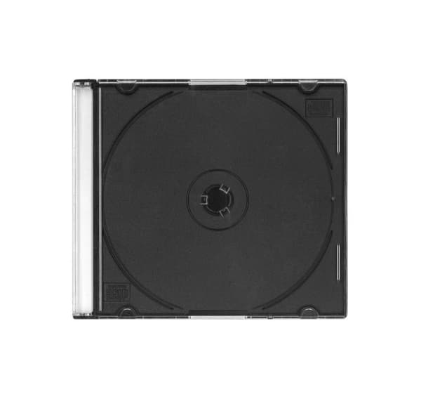 Omega CD-boks Slim PL, svart (44843)